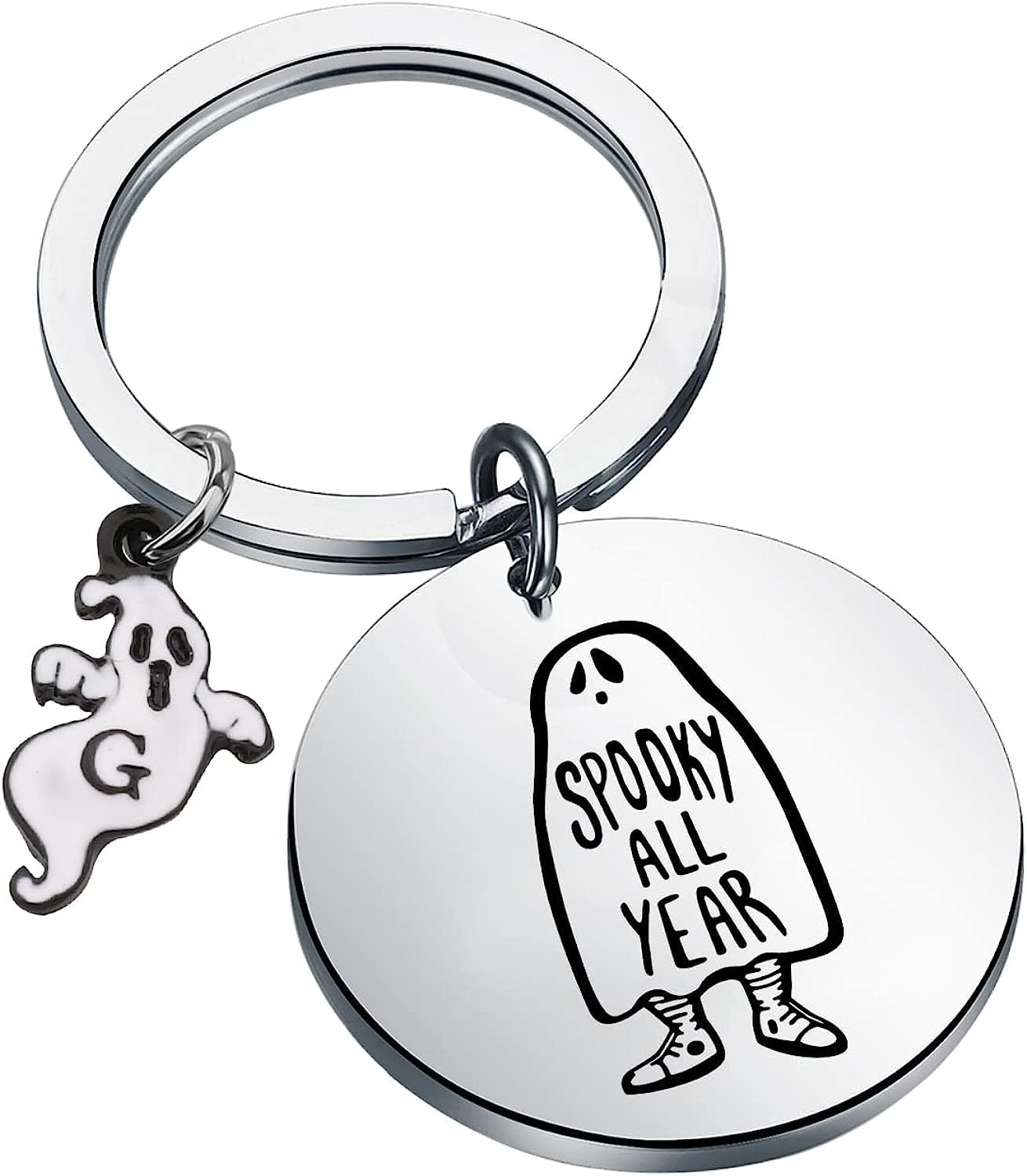 Wholesale Halloween Ghost Stainless Steel Keychain